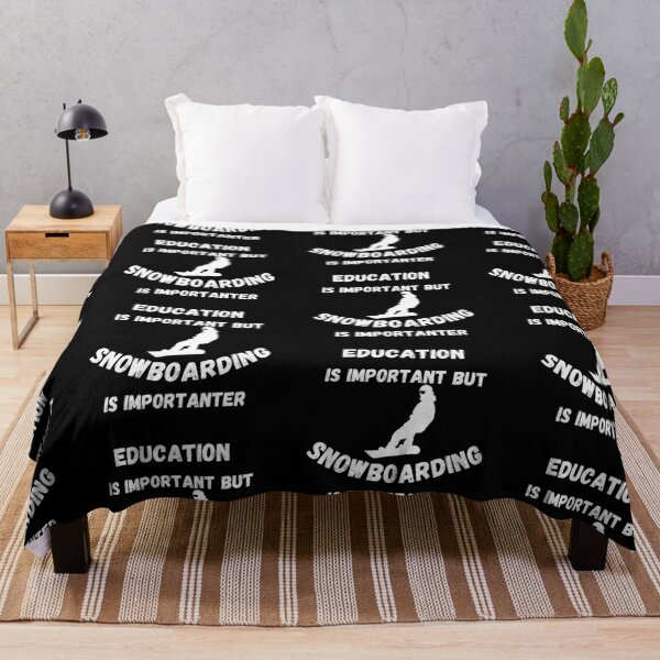 Item preview, Education Is Important But Snowboarding Is Importanter Snowboarder In Black designed and sold by LuckyKermit.