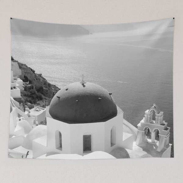 Item preview, Santorini Oia Bliss Black & White #2 #wall #decor #art designed and sold by Anita's & Bella's Art.