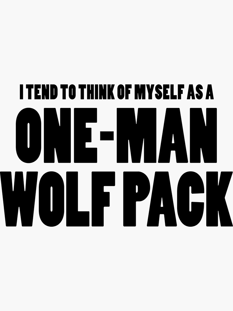 "The Hangover OneMan Wolf Pack Sticker" Sticker for Sale by