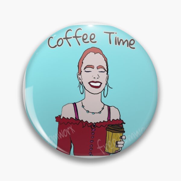 Item preview, Coffee, time, digital original,  artwork, colorful,  fun, quirky, whimsy, fan art, designed and sold by Freedomworx.