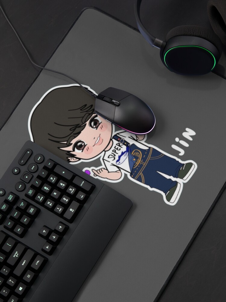 Thumbnail 4 von 5, Mauspad, Jin Super-Thunfisch-Lied | Kim Seokjin | ARMEE-Geschenk designt und verkauft von NattyTees.