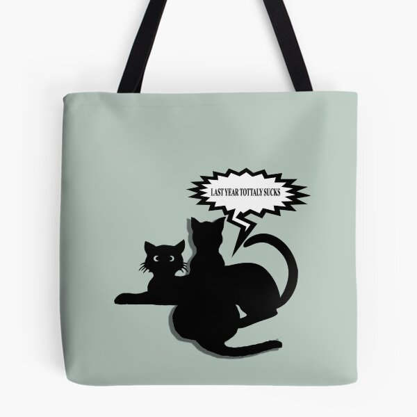 Item preview, Black Cats Conversation, LAST YEAR TOTTALY SUCKS designed and sold by timelessfancy.