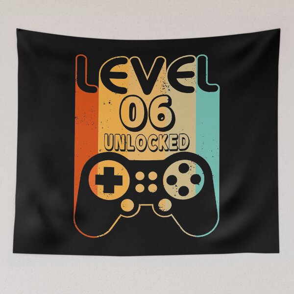 Item preview, 6th Birthday  Boys Level 6 Unlocked  designed and sold by JeffreyLittle.