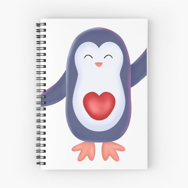Item preview, Cute penguin with big red heart designed and sold by Medinaarts.