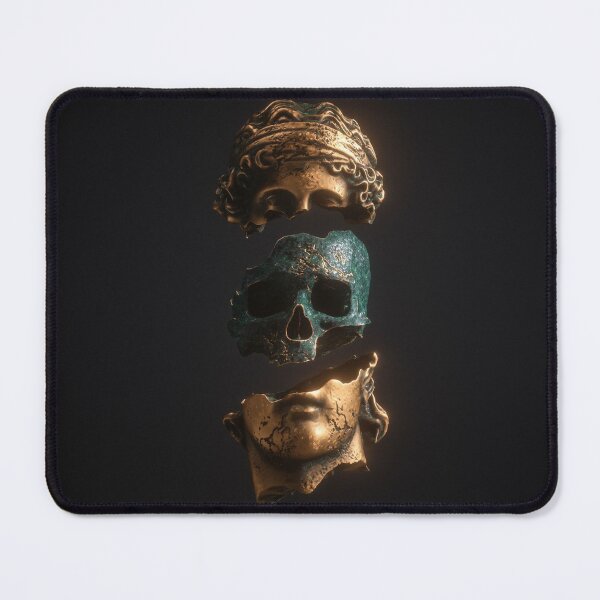 Item preview, ALBUM COVER - Apashe on Behance | Vaporwave art, Skull art, gold skull designed and sold by Mad-Boy.