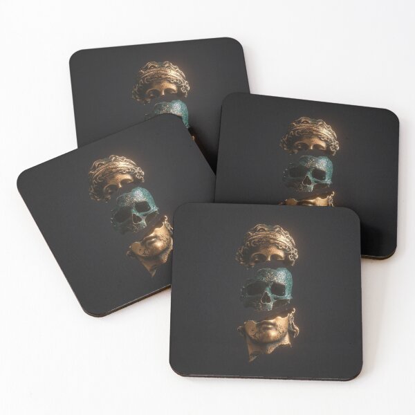 Item preview, ALBUM COVER - Apashe on Behance | Vaporwave art, Skull art, gold skull designed and sold by Mad-Boy.