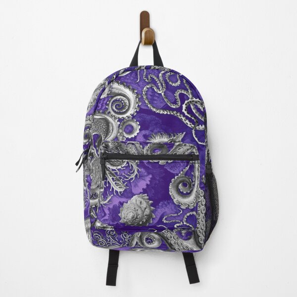 Item preview, Octopus Squid Kraken Art Tentacles Seashell Deep Sea Ocean Creatures Lover (Purple, Alt) designed and sold by Mechanical Whispers.
