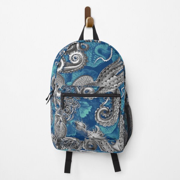Item preview, Octopus Squid Kraken Art Tentacles Seashell Deep Sea Ocean Creatures Lover (Blue) - Octopus designed and sold by Mechanical Whispers.