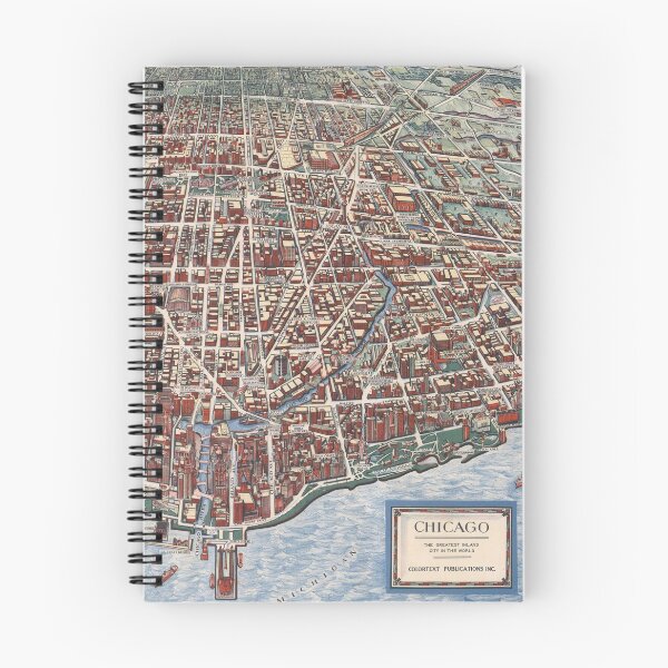 Item preview, Map Print of Chicago: The Greatest Inland City in the World, 1938. designed and sold by vintagemapstore.