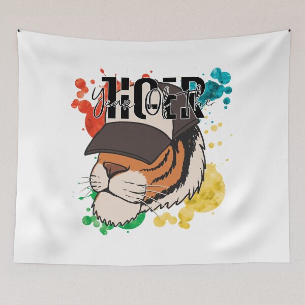 Item preview, Year Of The Tiger - Cool Hat - Paint Splash Design designed and sold by onjcdesign.