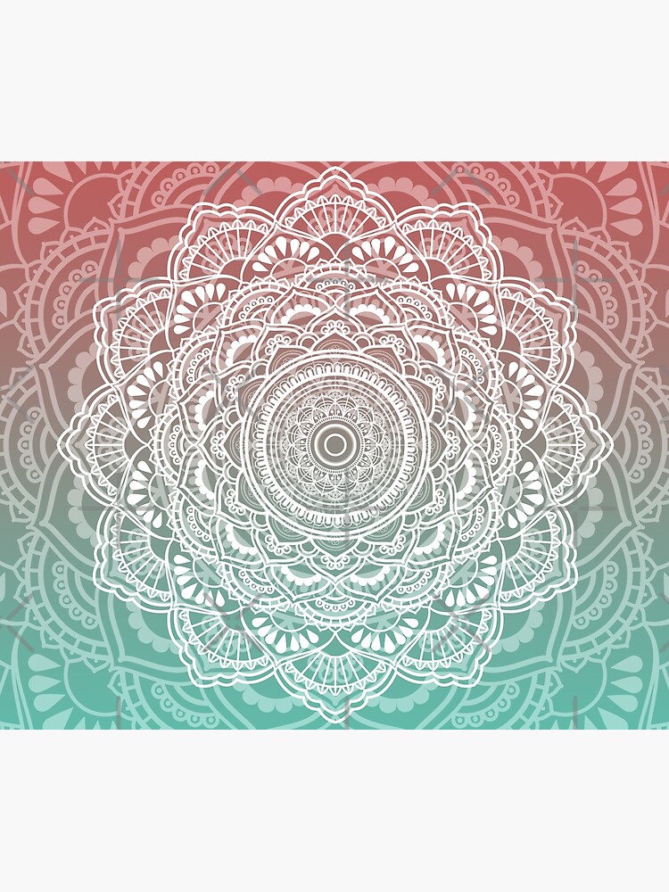 Muted Peach and Turquoise Tapestry by theroyalsass