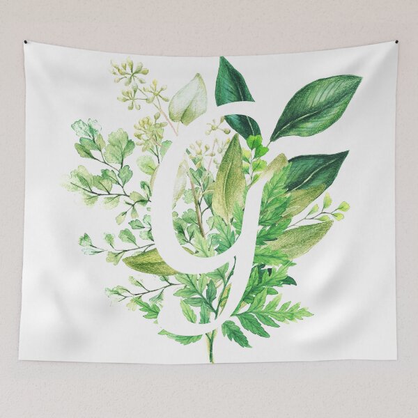 Item preview, Botanical Monogram - Letter G Initial designed and sold by Naturalist Prints.