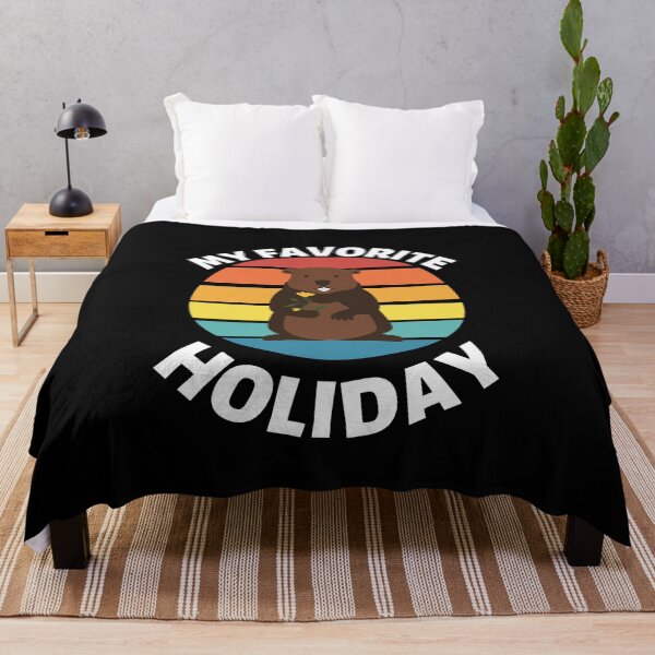 Item preview, My Favorite Holiday Ground Hog Sunset Gift Groundhog Day T-Shirt designed and sold by world-of-things.