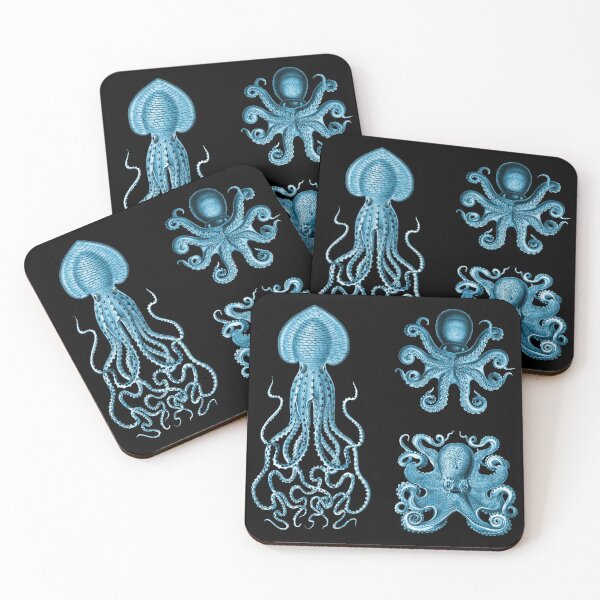 Item preview, Octopus Squid Kraken Art Tentacles Seashell Deep Sea Ocean Creatures Lover (Blue, Multi Pack Sheet) designed and sold by Mechanical Whispers.