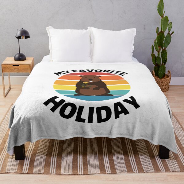 Item preview, My Favorite Holiday Ground Hog Sunset Gift Groundhog Day T-Shirt designed and sold by world-of-things.