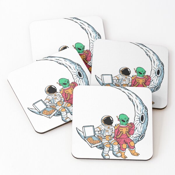 Item preview, astronaut and alien chilling together designed and sold by starxlite.