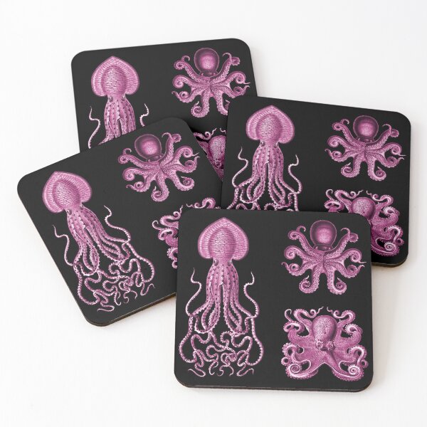 Item preview, Octopus Squid Kraken Art Tentacles Seashell Deep Sea Ocean Creatures Lover (Pink, Multi Pack Sheet) designed and sold by Mechanical Whispers.