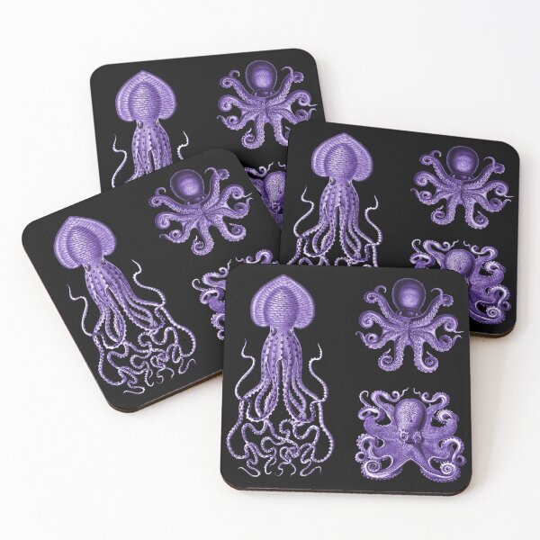 Item preview, Octopus Squid Kraken Art Tentacles Seashell Deep Sea Ocean Creatures Lover (Purple, Multi Pack Sheet) designed and sold by Mechanical Whispers.