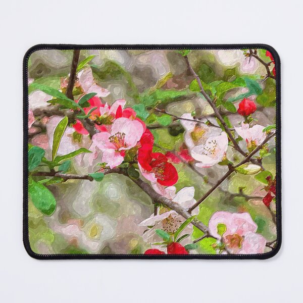 Item preview, Red And Pink Flowering Quince Painterly designed and sold by mljdwhite.