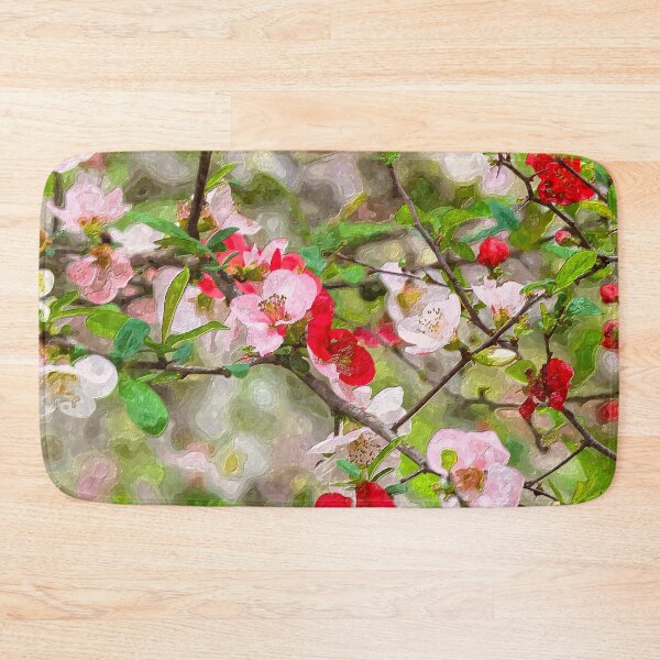Item preview, Red And Pink Flowering Quince Painterly designed and sold by mljdwhite.
