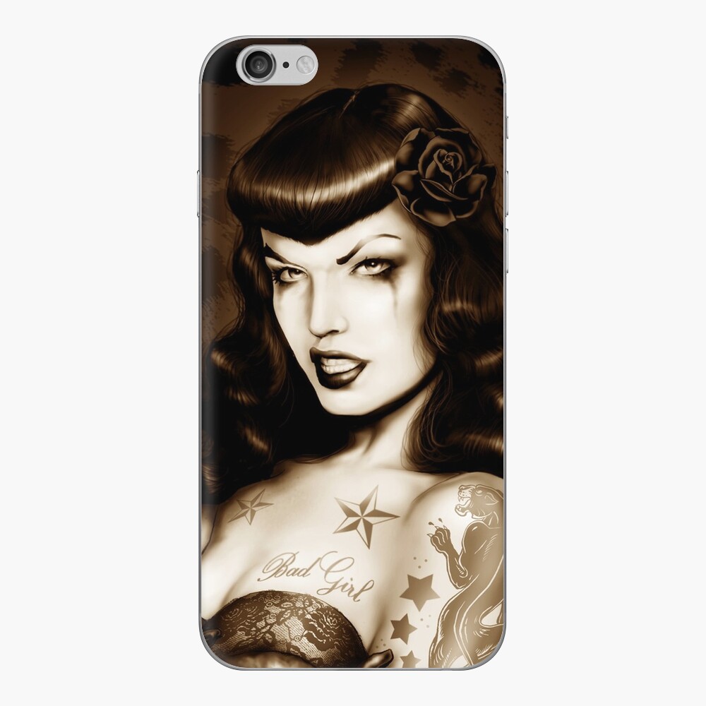 Bettie Page Tattooed Art Print for Sale by marcusjones  Redbubble