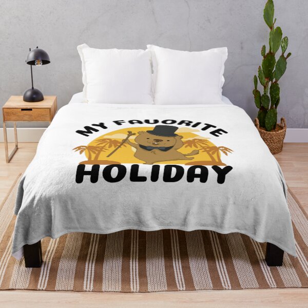 Item preview, My Favorite Holiday GroundHog Sunset Gift Groundhog Day T-Shirt designed and sold by world-of-things.