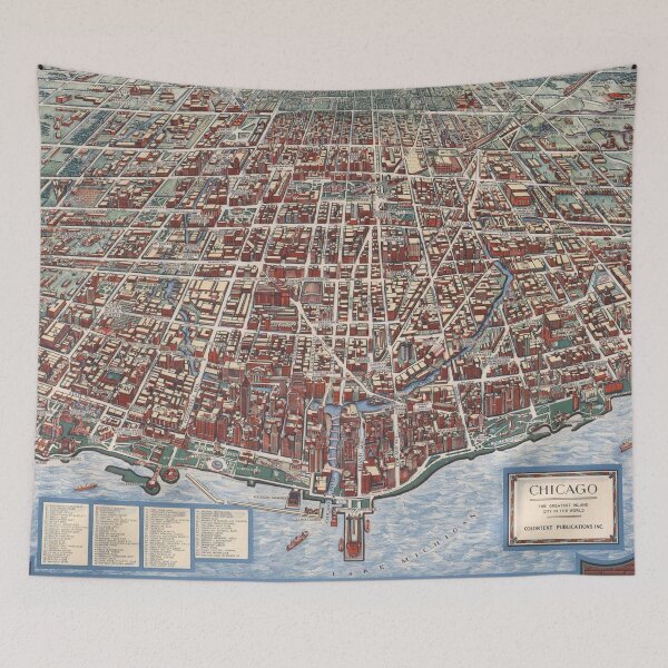 Item preview, Map Print of Chicago: The Greatest Inland City in the World, 1938. designed and sold by vintagemapstore.
