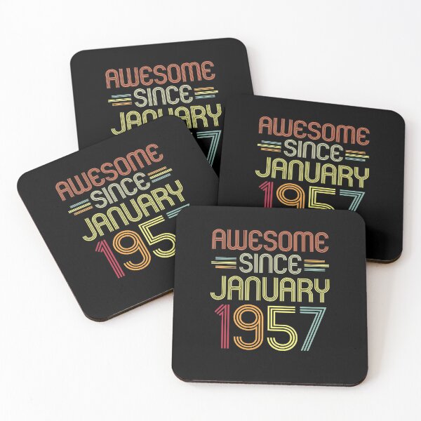 Item preview, 65th Birthday Gifts Awesome Since January 1957 65 Years Old  designed and sold by JeffreyLittle.