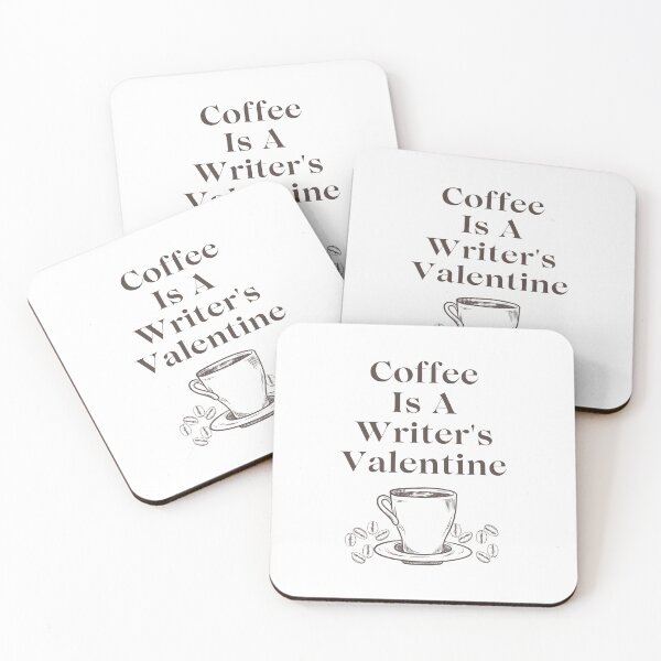 Item preview, Coffee Is A Writer's Valentine - White Background designed and sold by TheKnightWriter.
