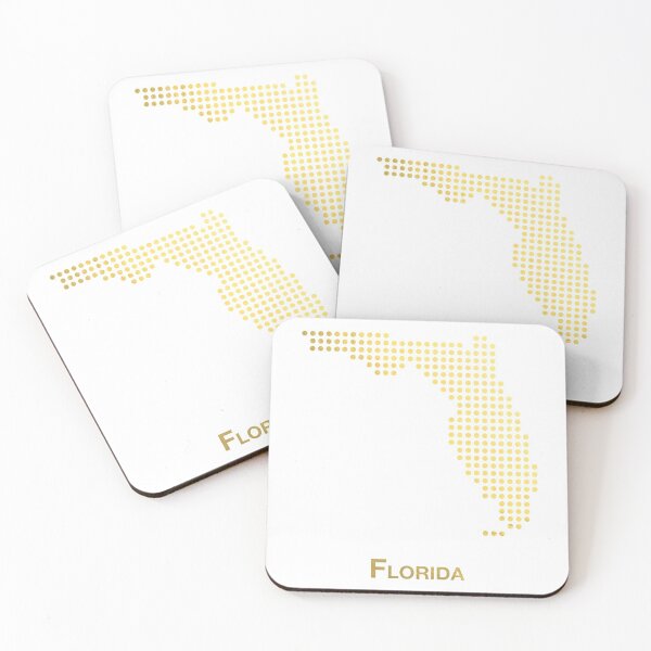 Item preview, Florida Dotted Gold Map designed and sold by captaingursel.