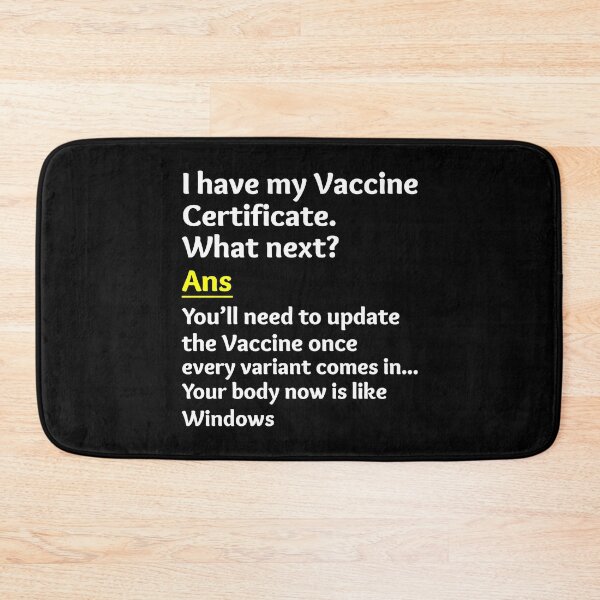 Item preview, Vaccine Certificate Funny Sayings designed and sold by CuteDesigns1.