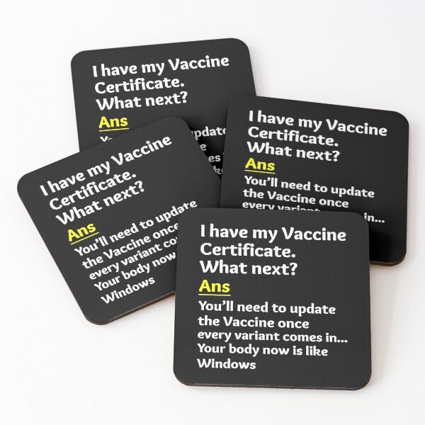 Item preview, Vaccine Certificate Funny Sayings designed and sold by CuteDesigns1.