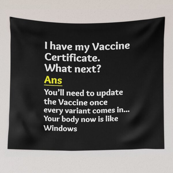 Item preview, Vaccine Certificate Funny Sayings designed and sold by CuteDesigns1.
