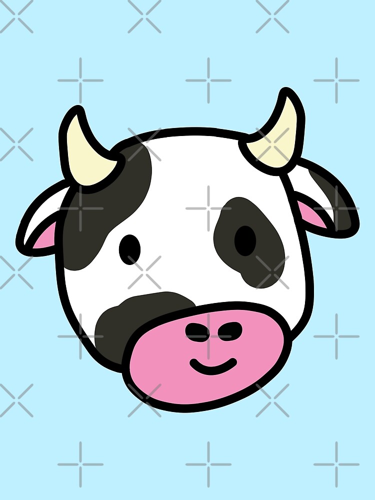 Cute cartoon cow Art Print