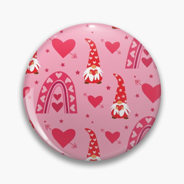 Item preview,  Valentine Red gnomes pattern with boho rainbow and hearts  designed and sold by Yasminepatterns .