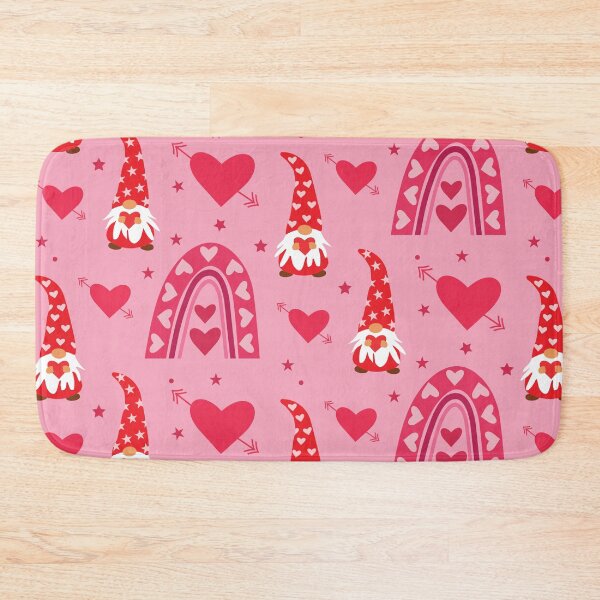 Item preview,  Valentine Red gnomes pattern with boho rainbow and hearts  designed and sold by Yasminepatterns .