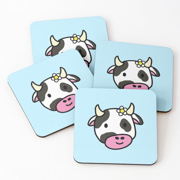 Item preview,  Cute cartoon dairy cow doodle with a daisy flower designed and sold by Captain-Jackson.
