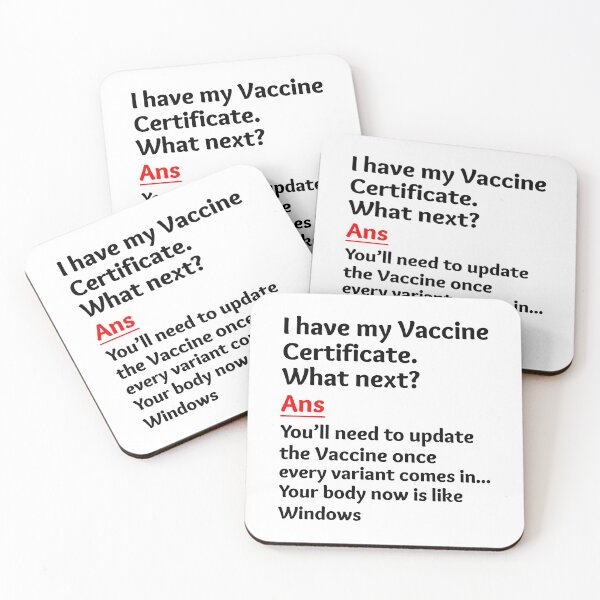 Item preview, Vaccine Certificate Funny Sayings designed and sold by CuteDesigns1.
