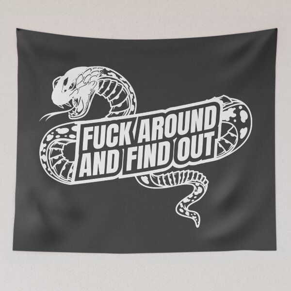 Item preview, FAFO Fuck Around and find out snake white on gray designed and sold by Z0nked.