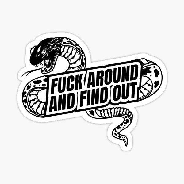 Fuck Around And Find Out - Bumper Sticker