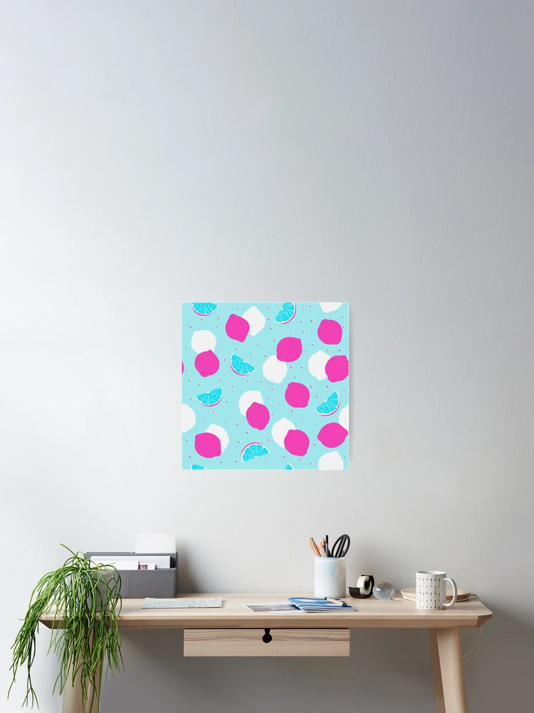 Thumbnail 2 of 3, Poster, Cyan Lime Pattern designed and sold by Hic21.