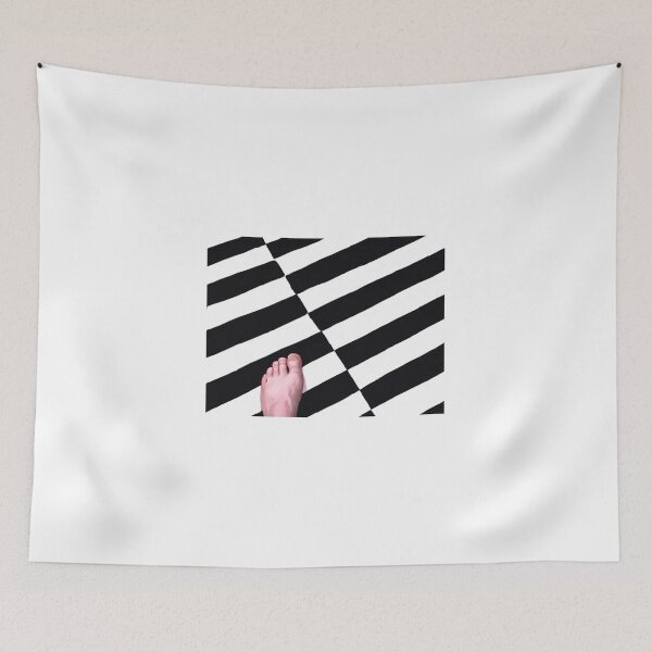 Item preview, My Left Foot on a Black and White Rug in Nice designed and sold by Paul Mudie.