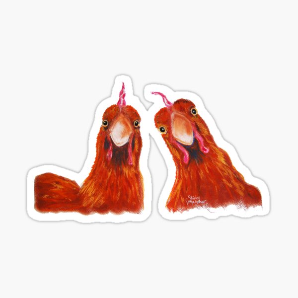 Item preview, HENS CHiCKeNS PRiNT 'HARRIET & HUMBUG' BY SHIRLEY MACARTHUR designed and sold by Shirley MacArthur Limited.