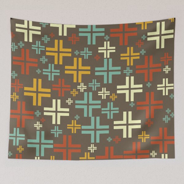 Item preview, Retrotaidetta, Retro Style Color and Cross Pattern designed and sold by BesanoStyle.