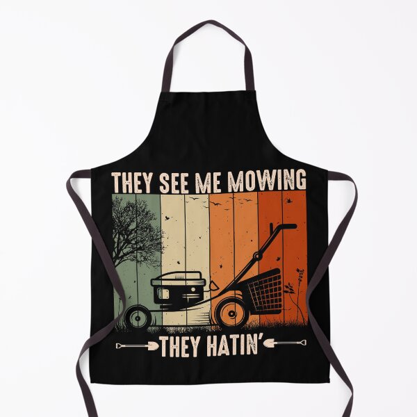 Item preview, They See Me Mowing They Hatin Lawn Mower Landscaping Retro designed and sold by CREATIVE-TEE.