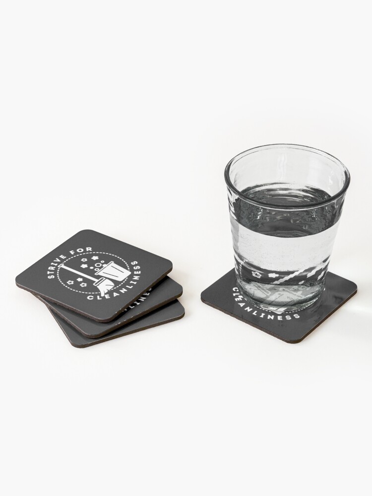 Thumbnail 2 of 5, Coasters (Set of 4), Strive for Cleanliness designed and sold by SweetbeStore.