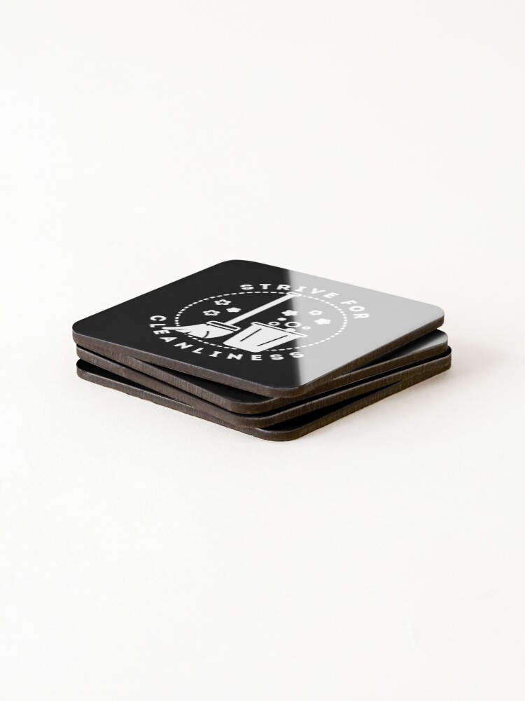 Thumbnail 4 of 5, Coasters (Set of 4), Strive for Cleanliness designed and sold by SweetbeStore.