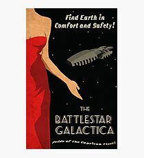 Vintage Battlestar Galactica Travel Poster Photographic Print