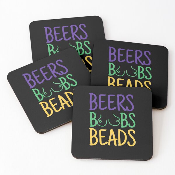 Item preview, Beers Boobs Beads | Funny Mardi Gras quotes designed and sold by HROC.