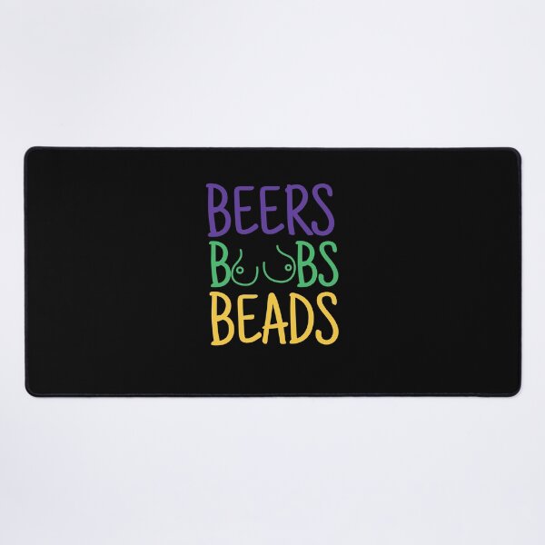 Item preview, Beers Boobs Beads | Funny Mardi Gras quotes designed and sold by HROC.